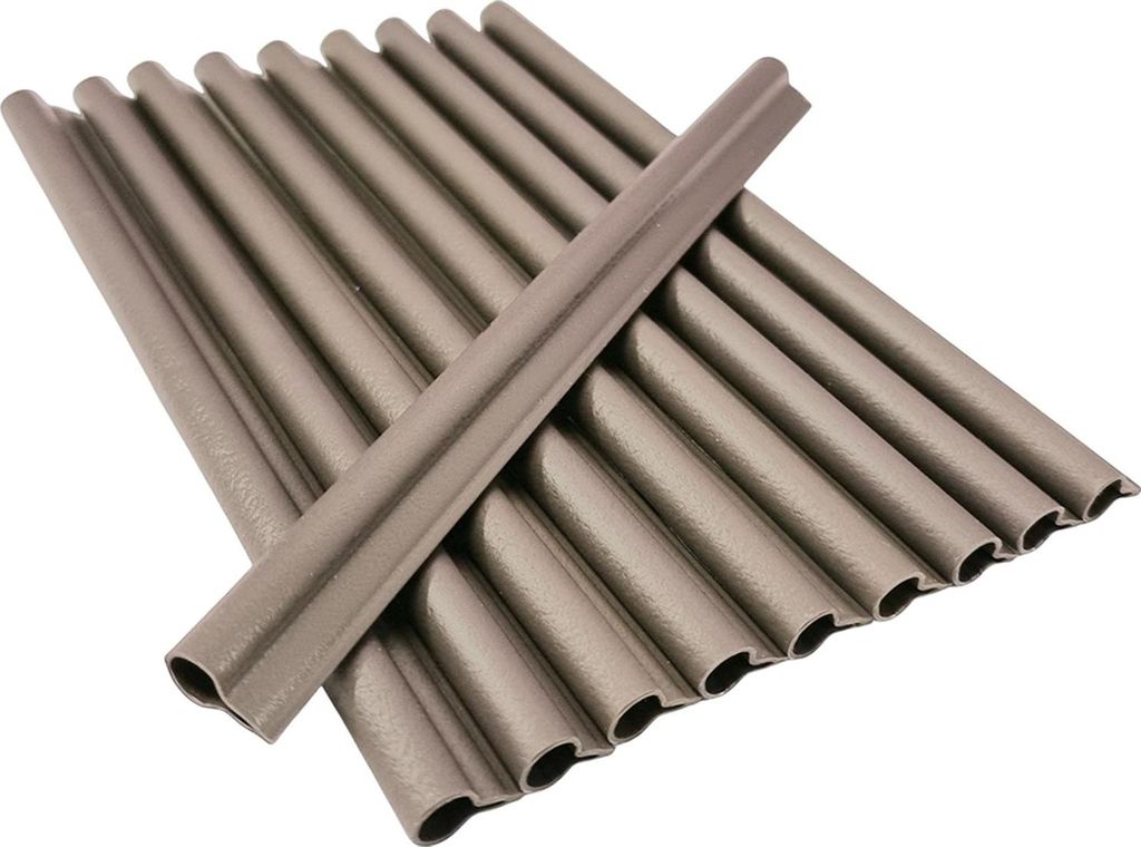 NYVI Privafence Befestigungsclips für Sichtschutzstreifen - Doppelstabmatten - Klemmschiene für Sichtschutz Garten & Zaun, Farbe:Beige RD18, Anza...