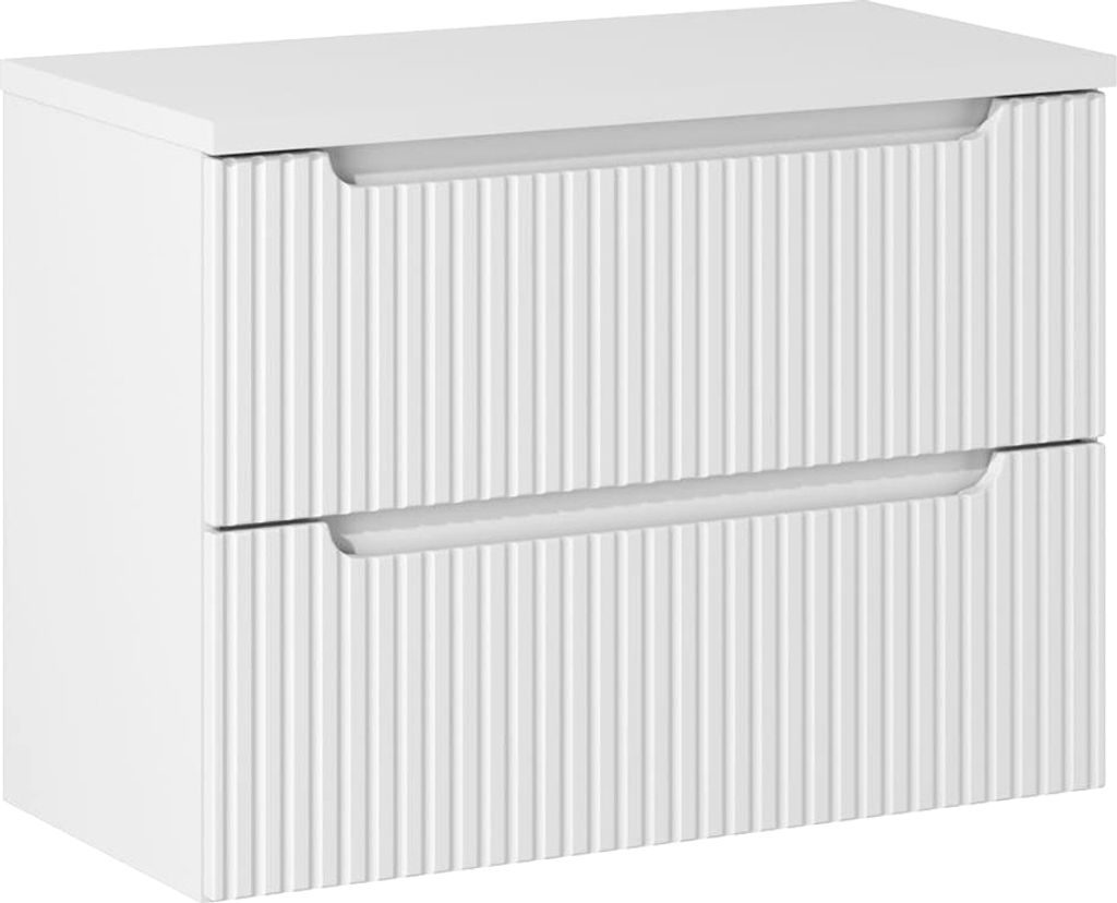 Waschtischunterschrank 80cm, weiß, NEWPORT-56-WHITE Produktbild 