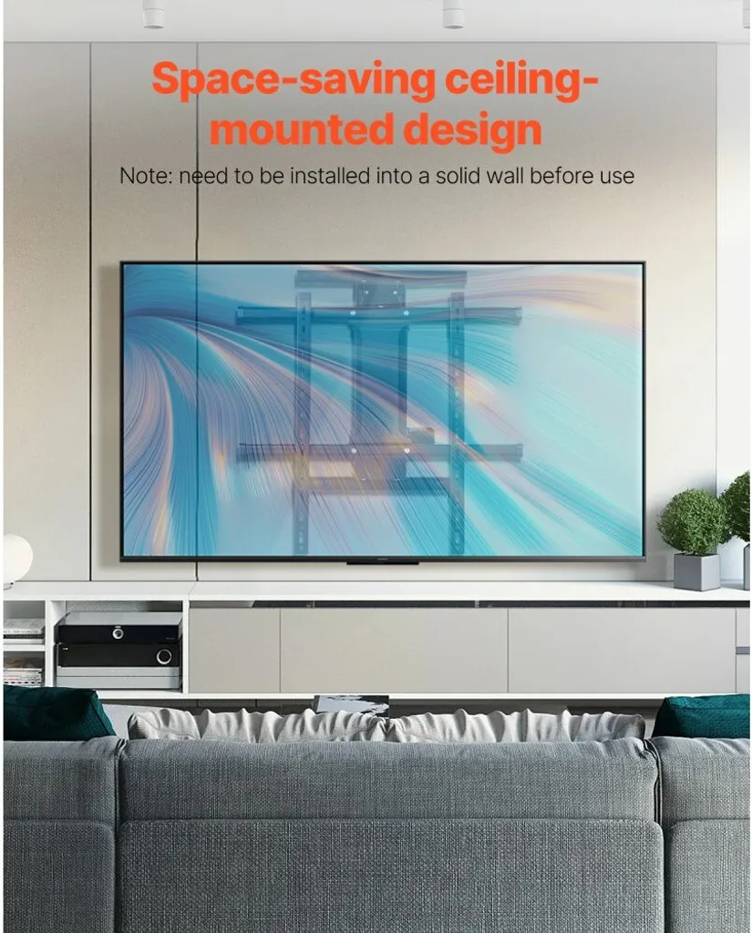 Support Mural TV Motorisé Orientable - Fixation Robuste 813-1651mm - 6