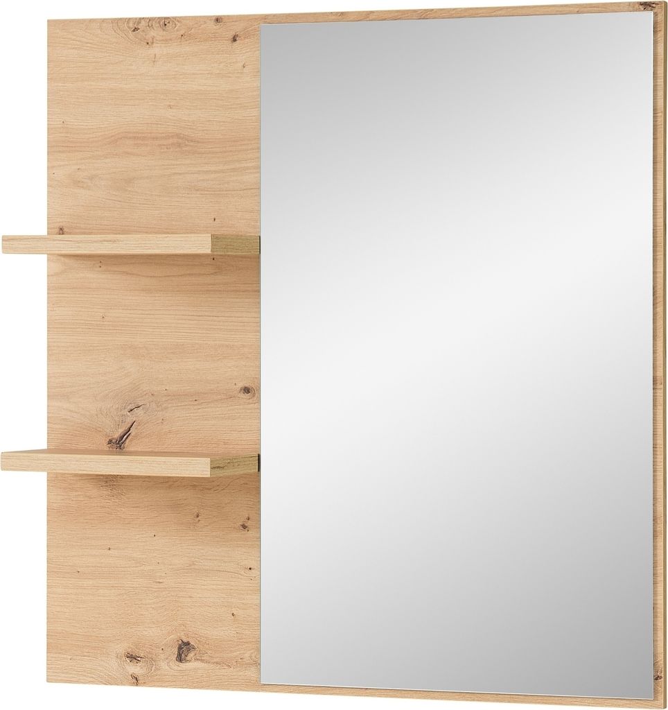 Garderobenspiegel >Bari< in Artisan Eiche Nachbildung, Spannplatte - 78x80x17cm (BxHxT)