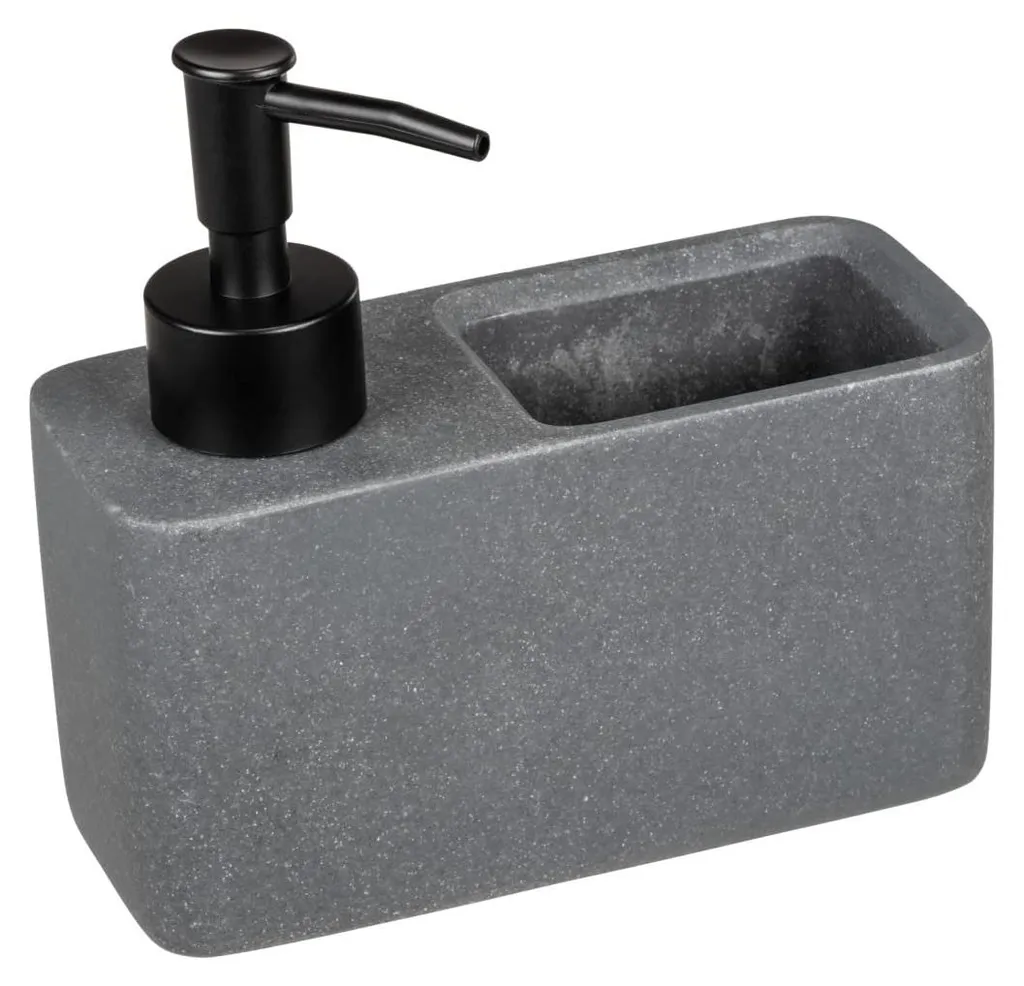 Distributeur savon cuisine anti-encombrement avec porte-éponge Resa