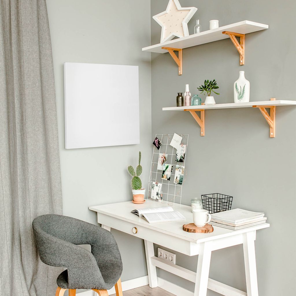 banjado Magnettafel weiß 50x50cm groß Magnetwand Produktbild 2