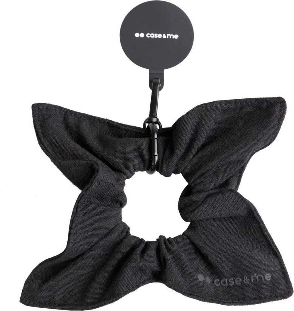 Case & Me Scrunchy für Smartphones, Schwarz, Handgelenkriemen, Schwarz, Stoff, Thermoplastische Polyurethane (TPU), Universal, 1 Stück(e)