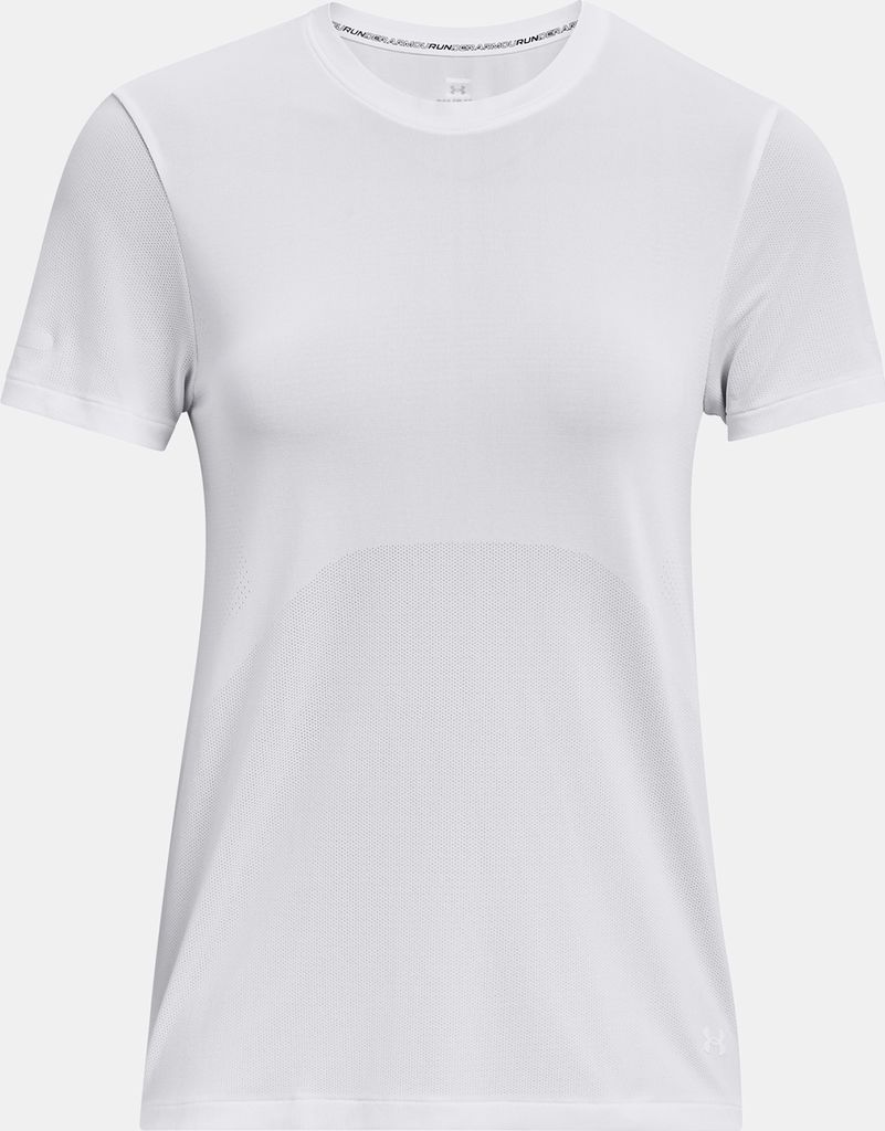 UNDER ARMOUR Seamless Stride kurzarm Laufshirt Damen 100 - white/white/reflective L