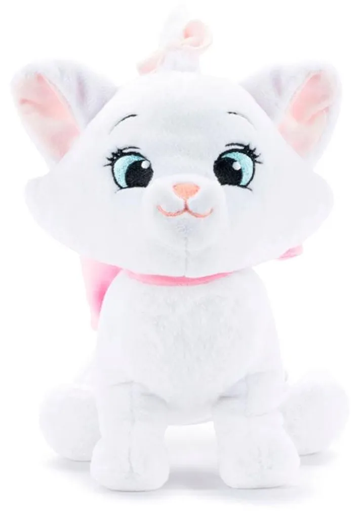 Peluche Marie Les Aristochats Disney - Doudou tout doux blanc de 25 cm