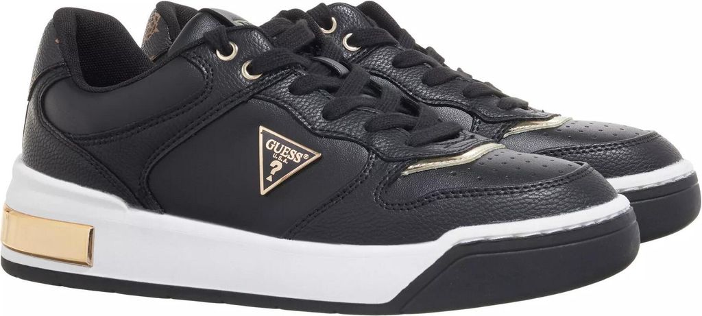 Guess Clarkz 4G Dreieck Logo Sneaker Damen Kunstleder Trainer In Schwarz Braun – 6 UK - 39 EU - 8.5 US / Black Brown