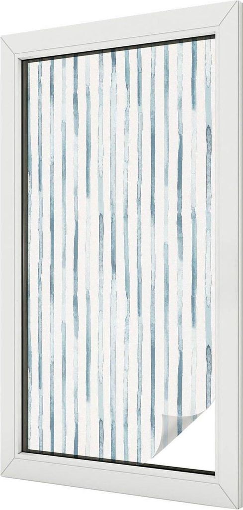 Buntglas Fensterfolie – 100x50 cm – Stained-Glass Design – blickdichte dekorative Sichtschutzfolie – selbstklebend, UV-Schutz – Vertikale...
