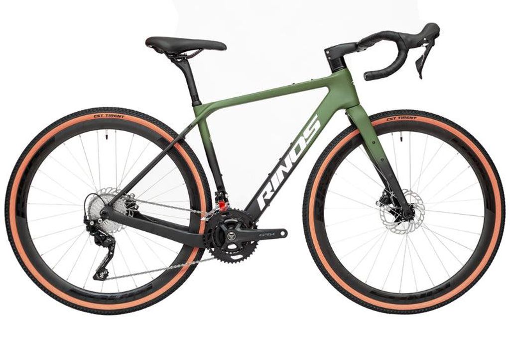 RINOS Carbon Gravel Bike Sandman7.0 Shimano GRX820 Schwarz/Grün XS (50)