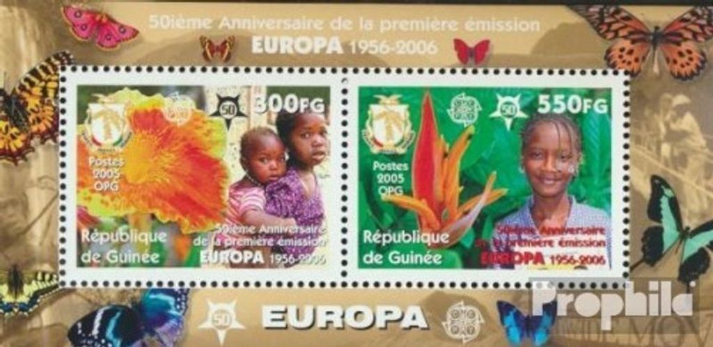 Briefmarken Guinea 2006 Mi Block916 postfrisch 50 Jahre Europamarken