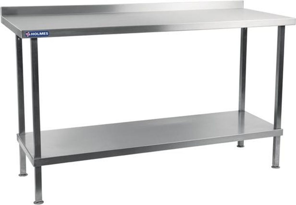 Holmes Wandtisch aus Edelstahl mit Aufkantung 1500 mm