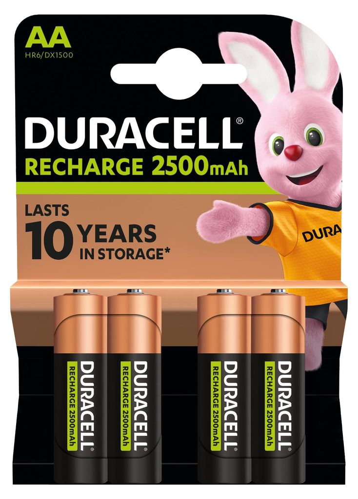 Duracell HR6 Akku Mignon Recharge ULTRA 2500 mAh 4-er Immagine del prodotto 