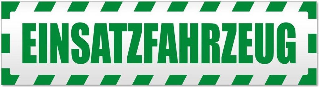 Kiwistar - Autoaufkleber - Grün - 45 x 12 cm - Einsatzfahrzeug gestreift - Hinweis Aufkleber Sticker für Auto, Kfz, Fahrrad, PKW, LKW
