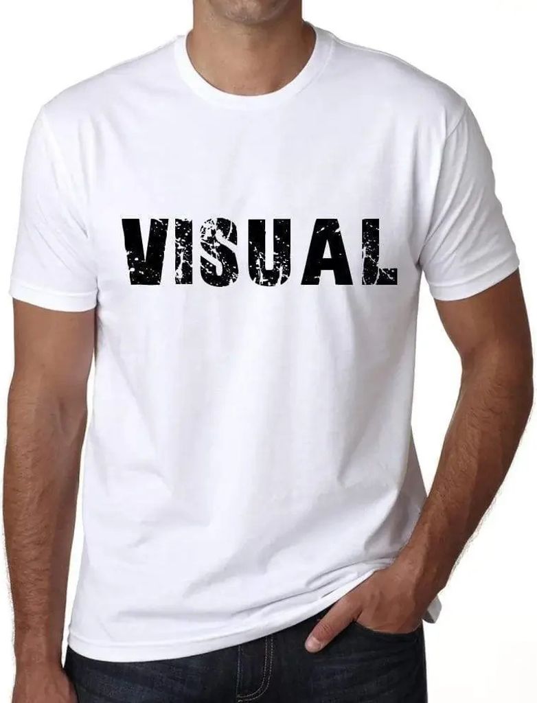 Herren Grafik T-Shirt Visuell – Visual – Öko-Verantwortlich Vintage Jahrgang Kurzarm Lustige Druck Geburtstag Geschenk Mann