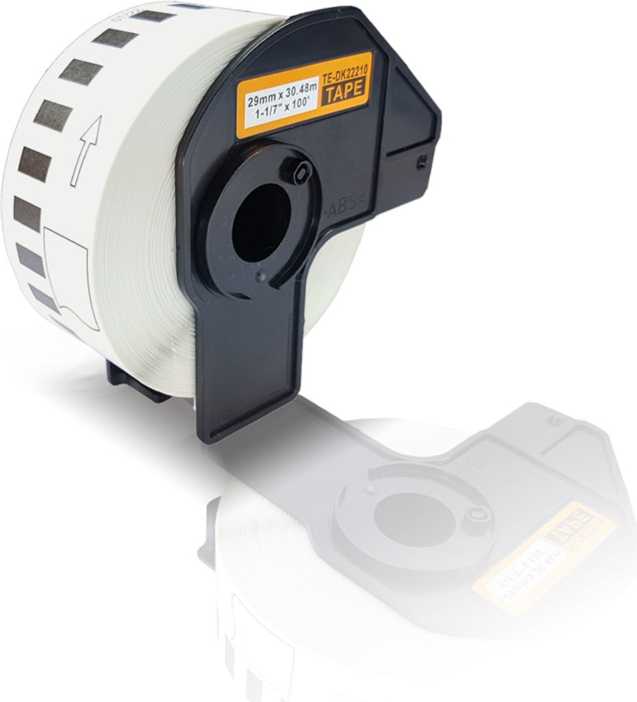 Print-Klex Kompatible Etiketten-Rolle kompatibel mit Brother P-Touch DK-22210 P-Touch QL 580 Series QL 650TD QL 700 QL 710W QL 720NW DK22210 30,48m...