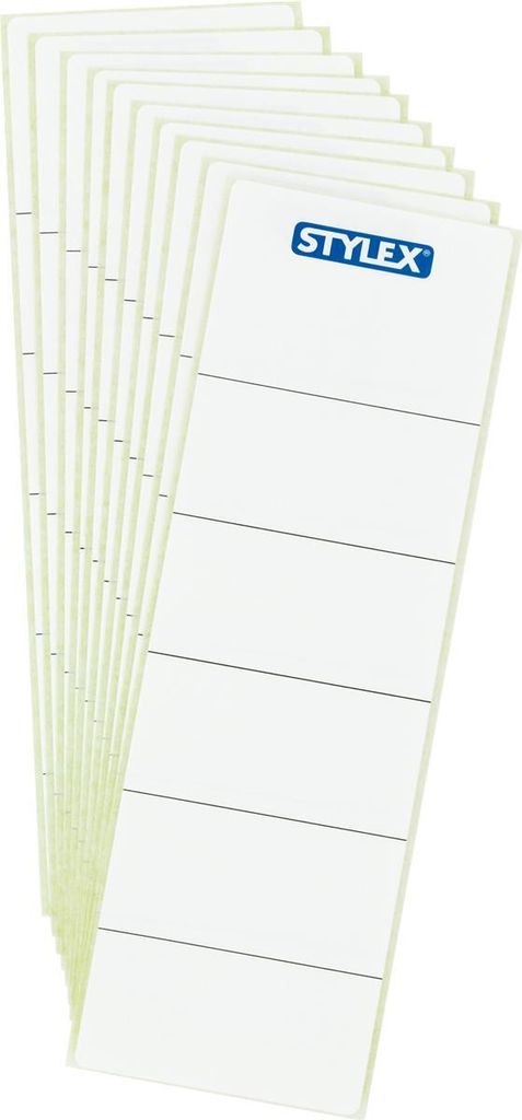 Stylex Ordner Rückenschilder - breit, selbstklebend, 10 Produktbild 