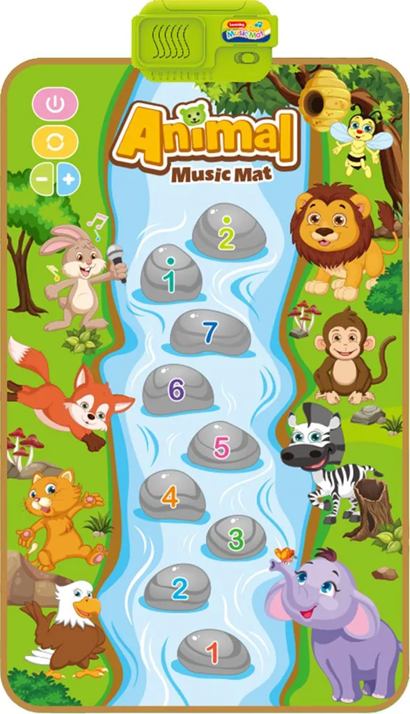 Tapis de motricité bébé 3-en-1 avec musique et arche de jouets variés