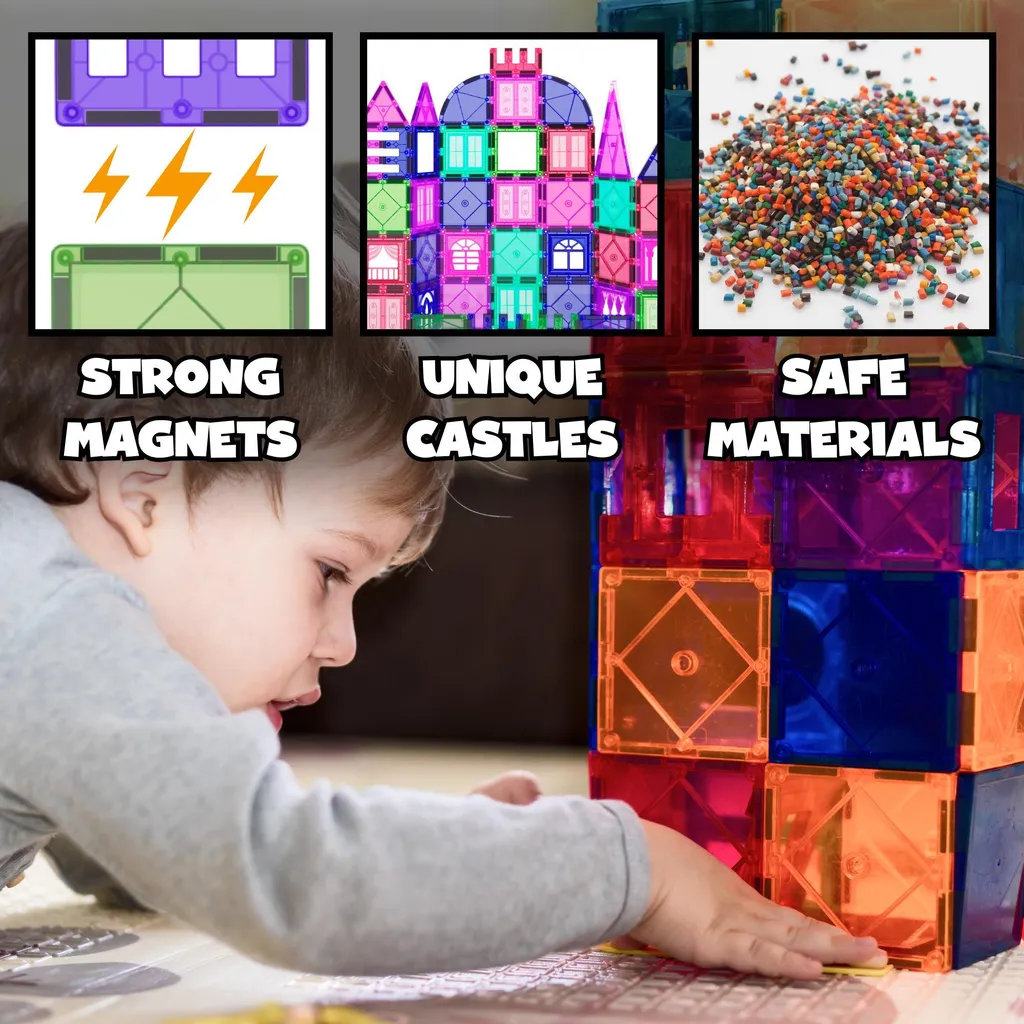Jouet magnétique enfant - 100 pièces - Blocs construction STEM