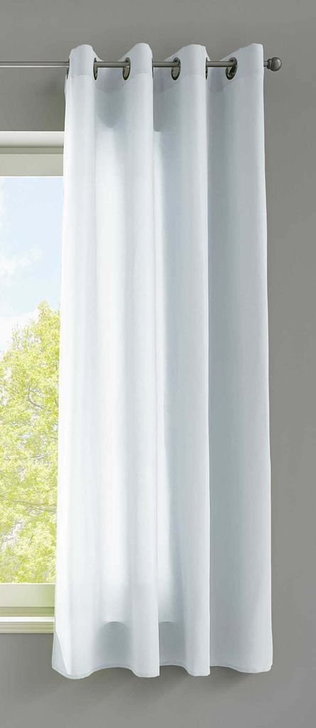 1er Set Vorhänge Schal Ösen »Berlin« HxB 145x140 cm Weiß Produktbild 