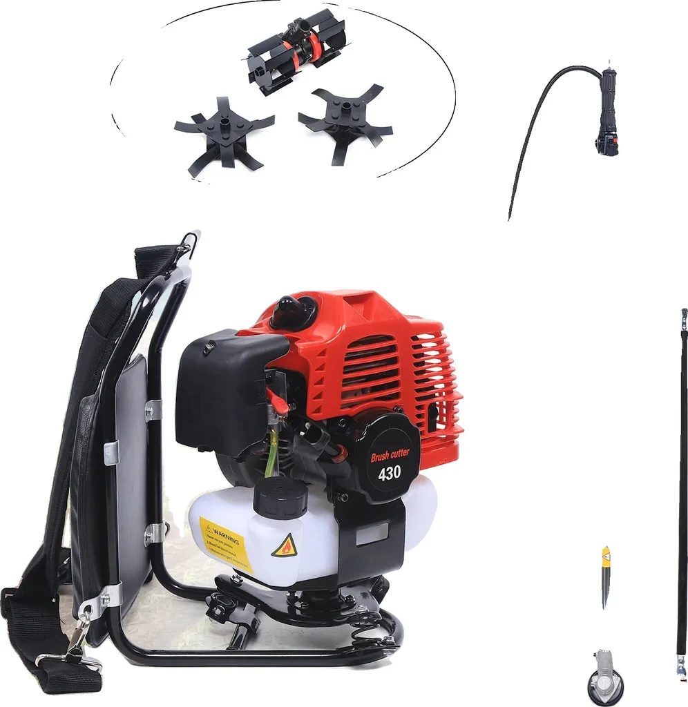 Tondeuse de jardin 52 cm³ à moteur 2 temps avec grand réservoir 1 Litre