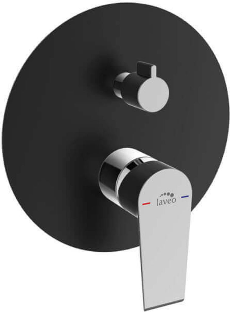 BADLAND Unterputz Brausearmatur LARGO Verdeckter Einbau Mischer für Badezimmer in Schwarz-Silber