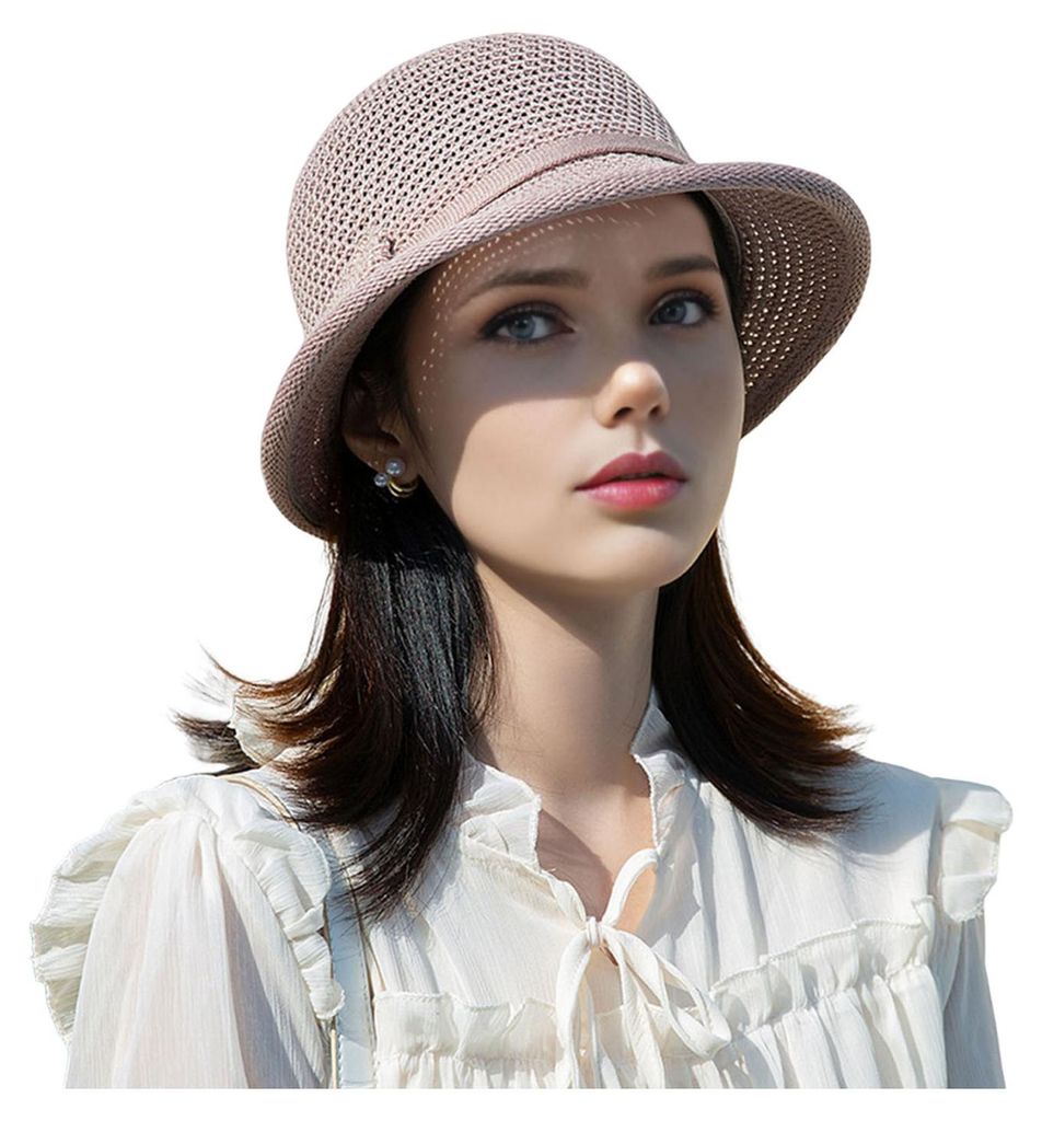 Damen-Bucket-Hat mit breiter Krempe, verziert mit Blumen und Schleife, ideal für Sommer, Freizeit und Strand – figurschmeichelnd und vielseitig ...