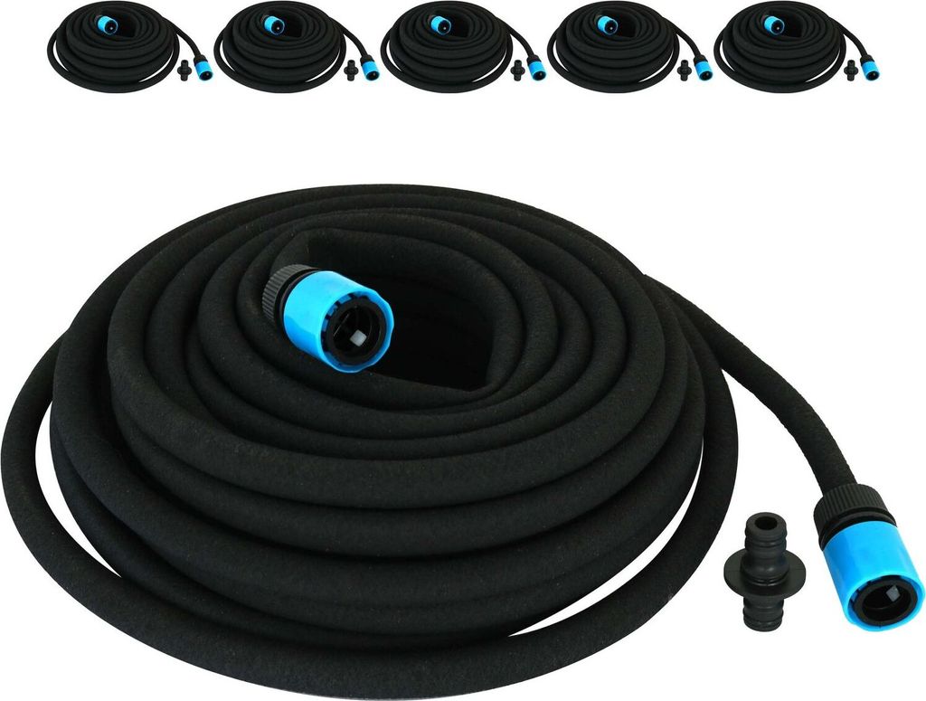 6x Perlschlauch schwarz 15m Bewässerungsschlauch mit Produktbild 