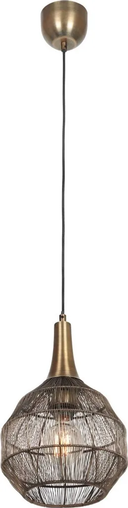 Suspension industrielle SORAYA Trio Ø26cm en fil métallique patiné E27