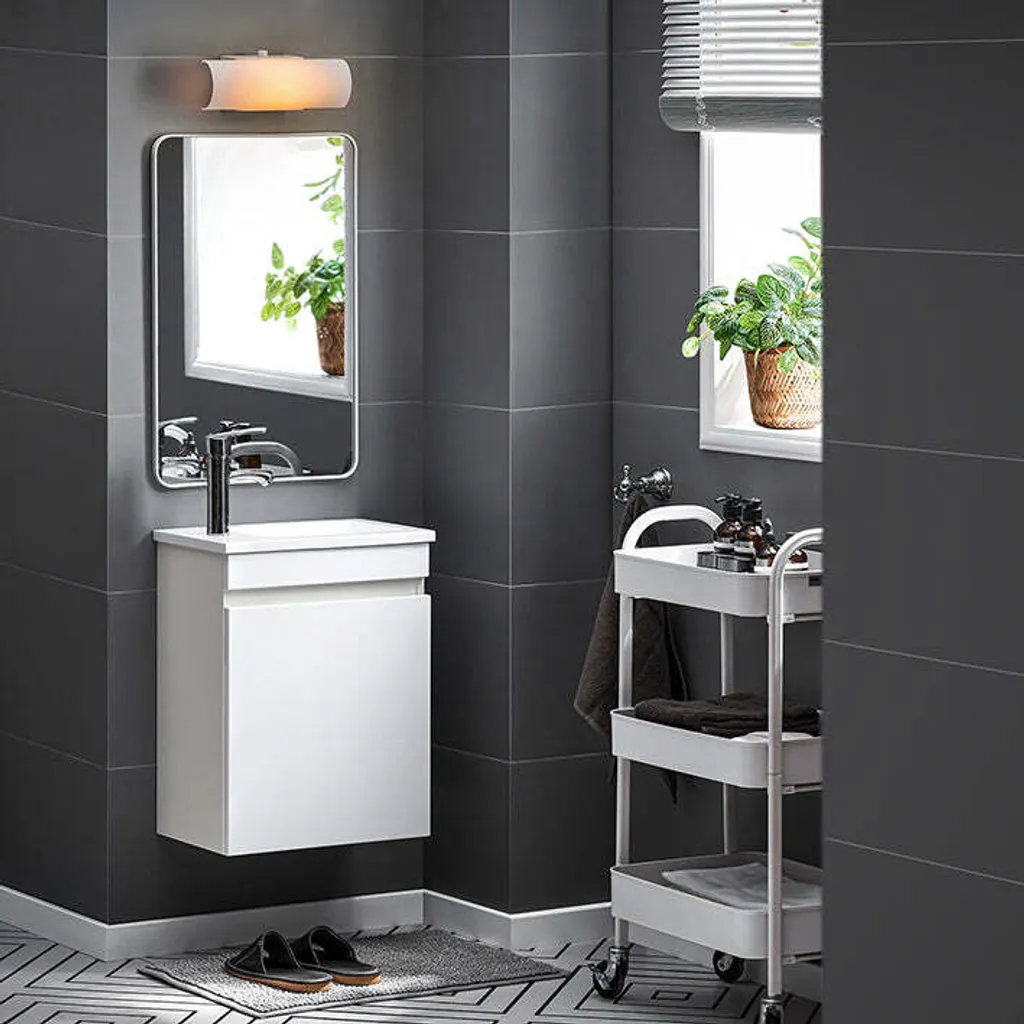 Meuble vasque résistant aux rayures avec conception gain de place 52cm