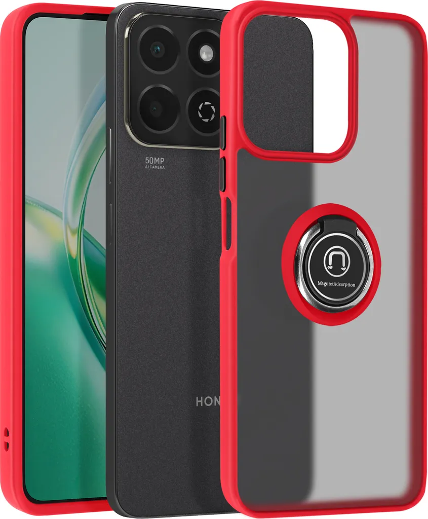 Avizar Custodia Honor 200 con Anello Rosso - Cover Antiurto e Supporto
