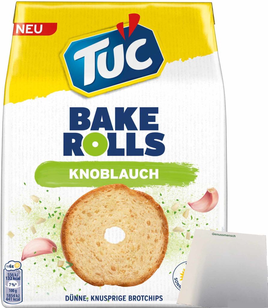 TUC Bake Rolls Brotchips Knoblauch (150g Packung) + usy Produktbild 