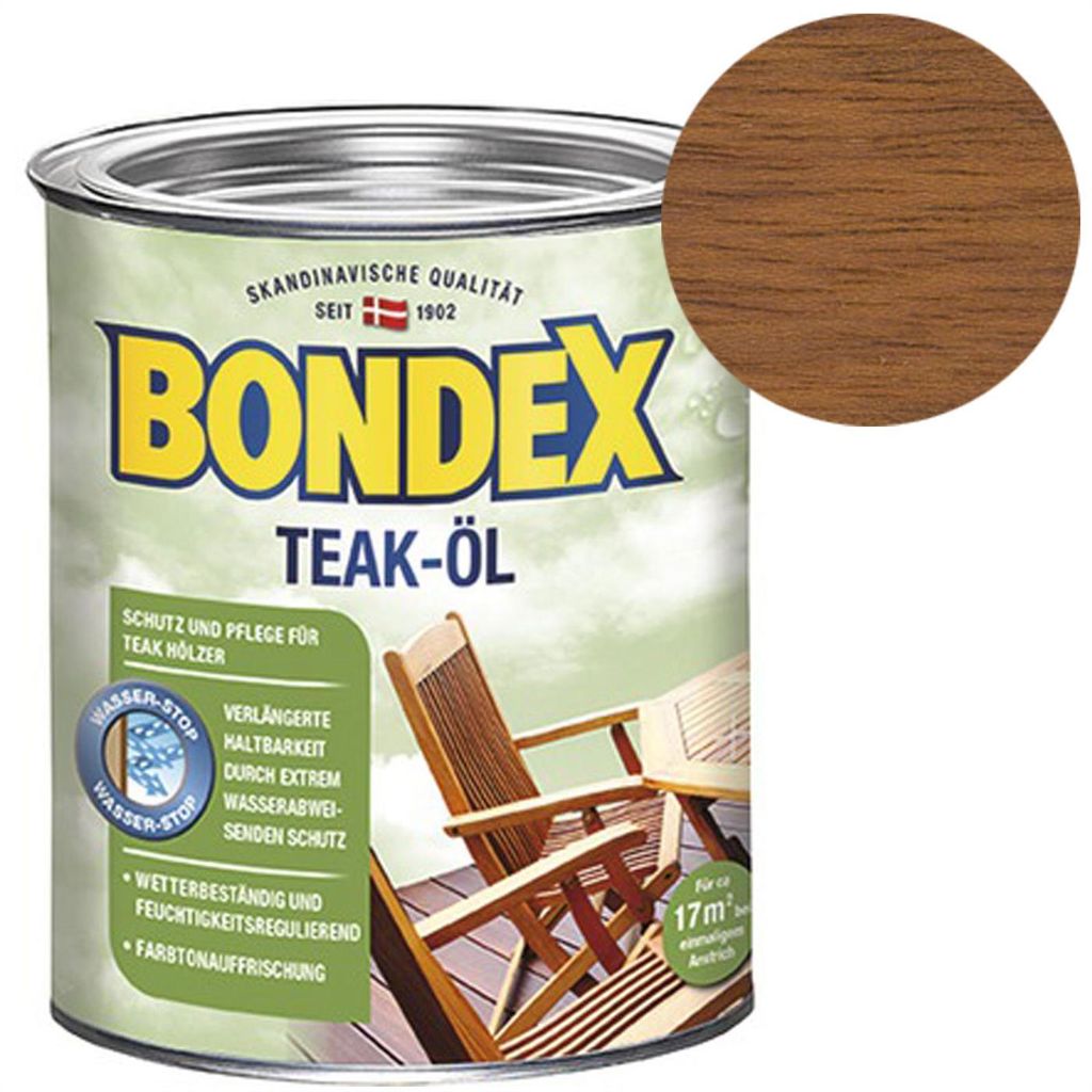 0,75 Liter Bondex Hartholzöl Holzöl Holzschutz Teaköl teak