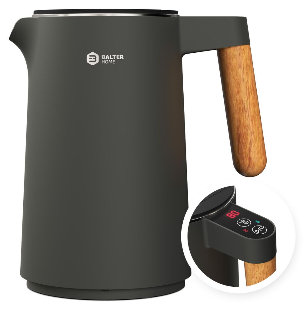BALTER Edelstahl Wasserkocher mit Temperatureinstellung, Produktbild 