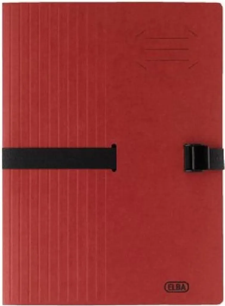 Porte-documents A4 rigide ELBA CLIP'N GO coloris bordeaux avec pince inox