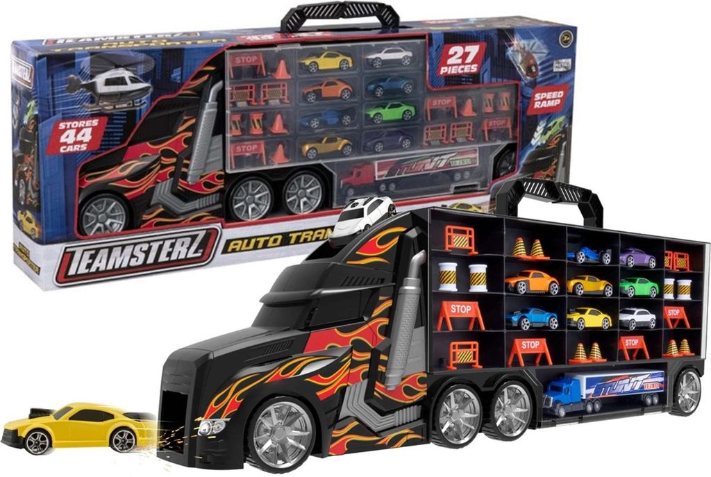 Teamsterz auto transportér s rampou kufřík 2v1 set s 9 Obrázek produktu 