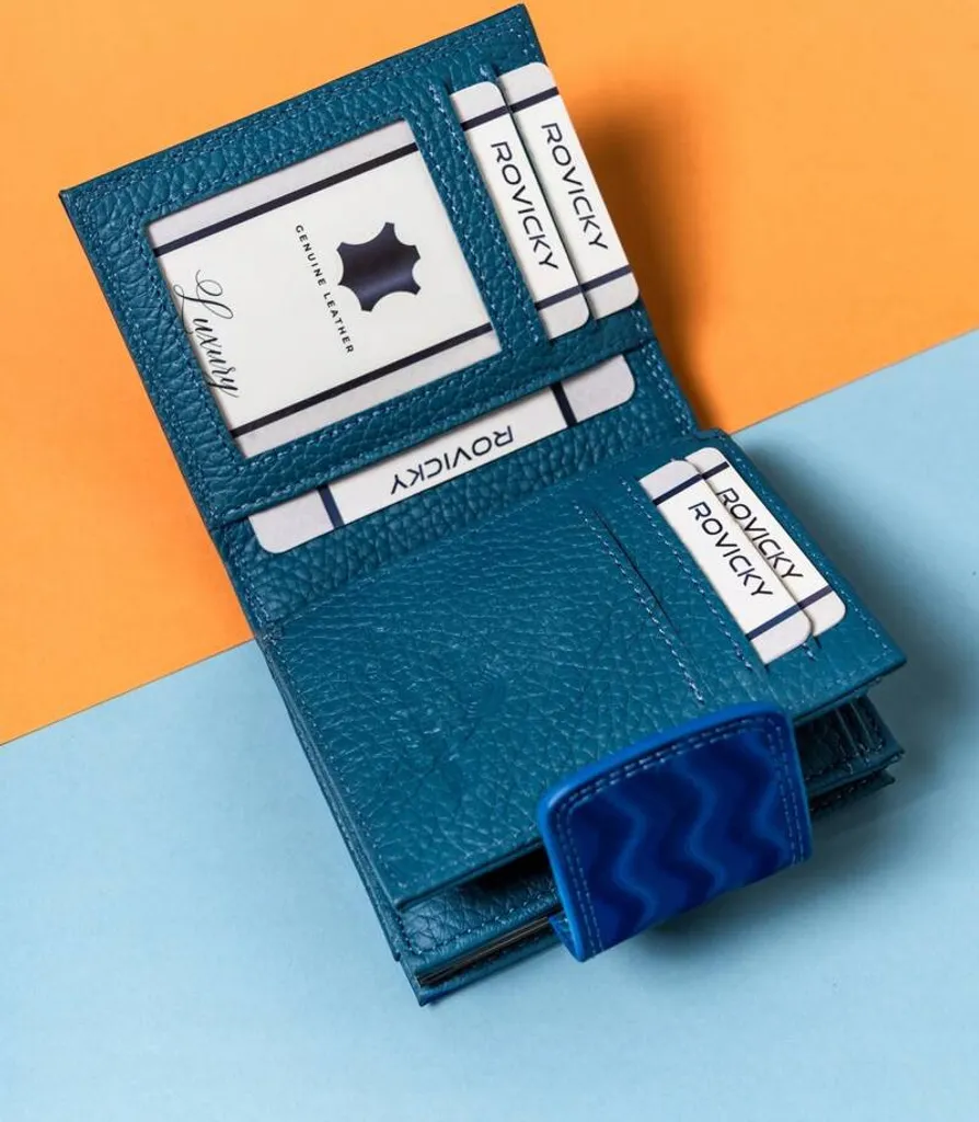 Lorenti Portafoglio Navy Argenilli | Pelle Genuina e RFID Blocking - 8
