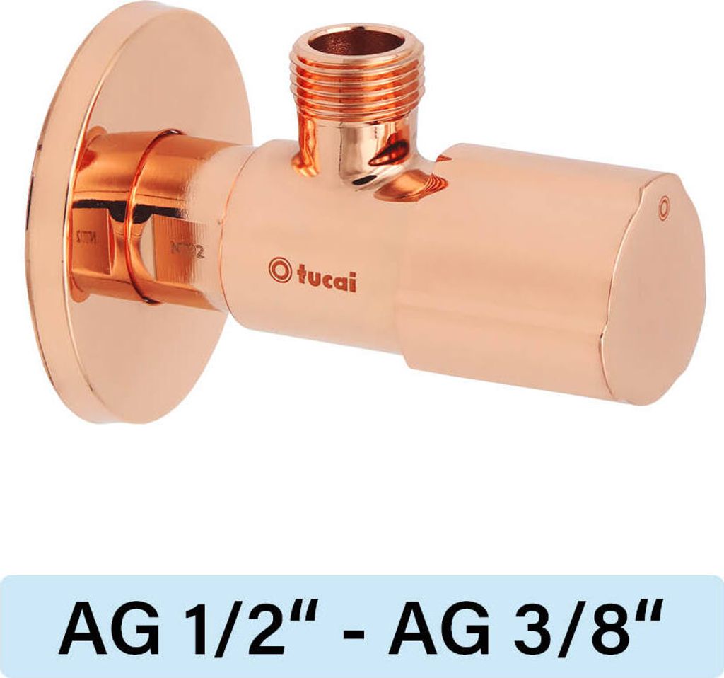 Eckventil Tucai TMM C850 Premium AG/AG  1/2"-3/8" rosegold Produktbild 