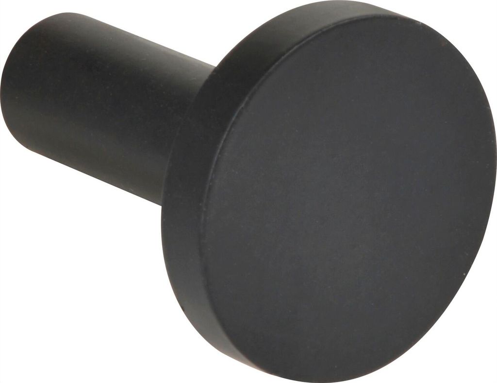 Technikteam Kleiderhaken Wand Bodon ø 30mm - Wandhaken zum Schrauben - rund, Stahl schwarz matt pulverbeschichtet