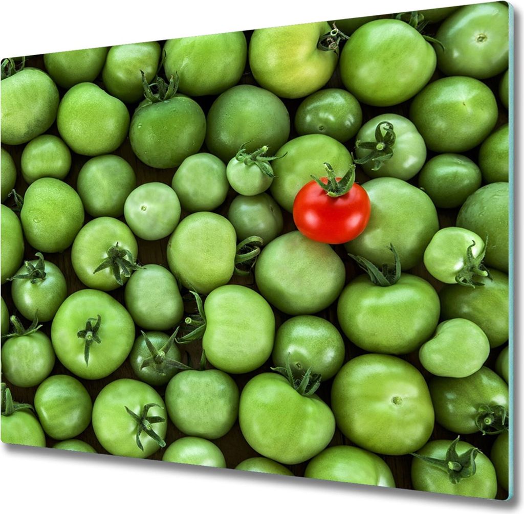 Glas Herdabdeckplatte 60x52 cm Spritzschutz Glasabdeckplatte Schneidebrett Reife Tomate