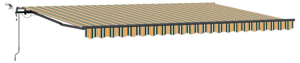 vidaXL Markisenstoff mit Grün und Gelb 500 x 350 cm Polyester