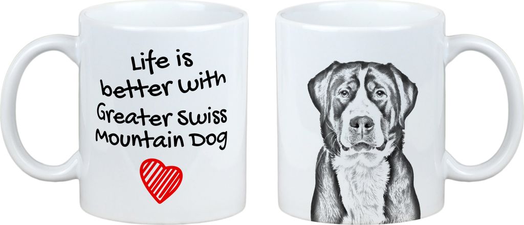 Grosser Schweizer Sennenhund - Tasse mit Hund, Tasse mit Bild, personalisiertes Geschenk der Marke Art-Dog