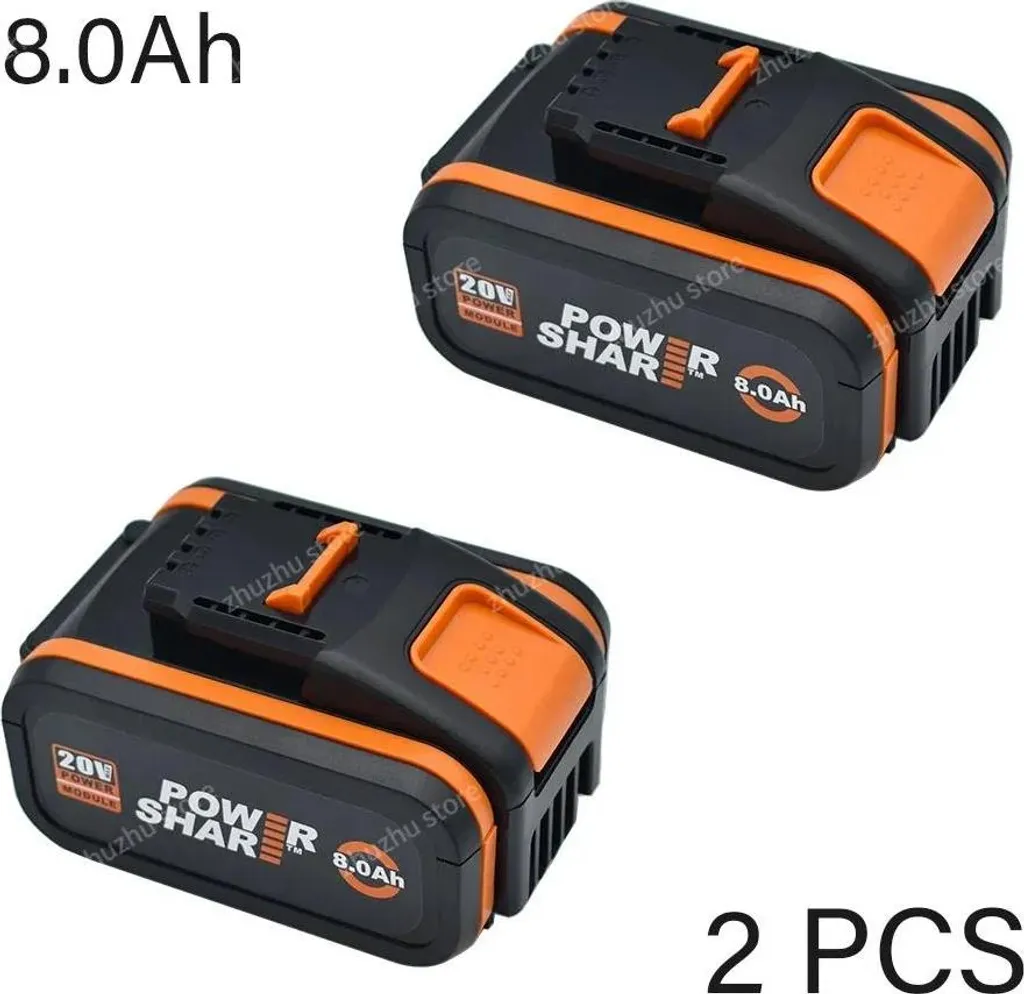 Batteria 20V 8.0Ah WA3553 per Worx: Confezione da 2 Ricambi Premium