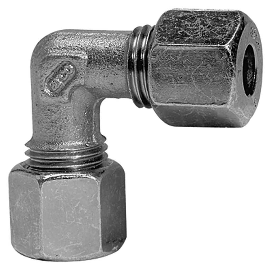 Riegler Winkel-Verschraubung, Rohr-Außen-Ø 28 mm, Stahl verzinkt