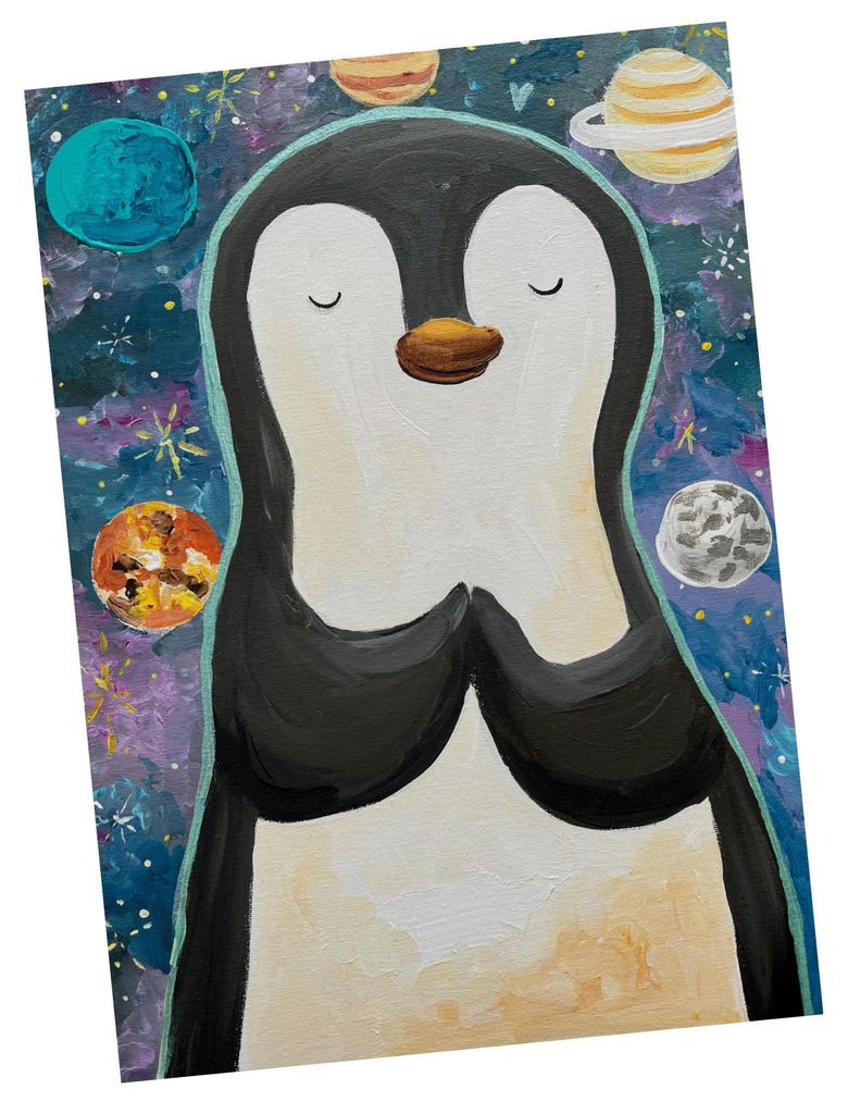 Mr. & Mrs. Panda Postkarte Pinguin Universum Design - Weiß - Geschenk, Ansichtskarten, Postkarten, einzelkarte, Ansichtskarte, Grußkarte
