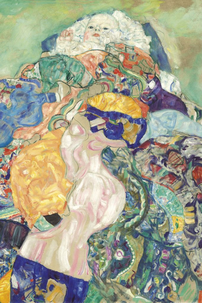 Gustav Klimt Kunstdruck Bild - Baby (Wiege) 1917-1918 (120 x 80 cm)
