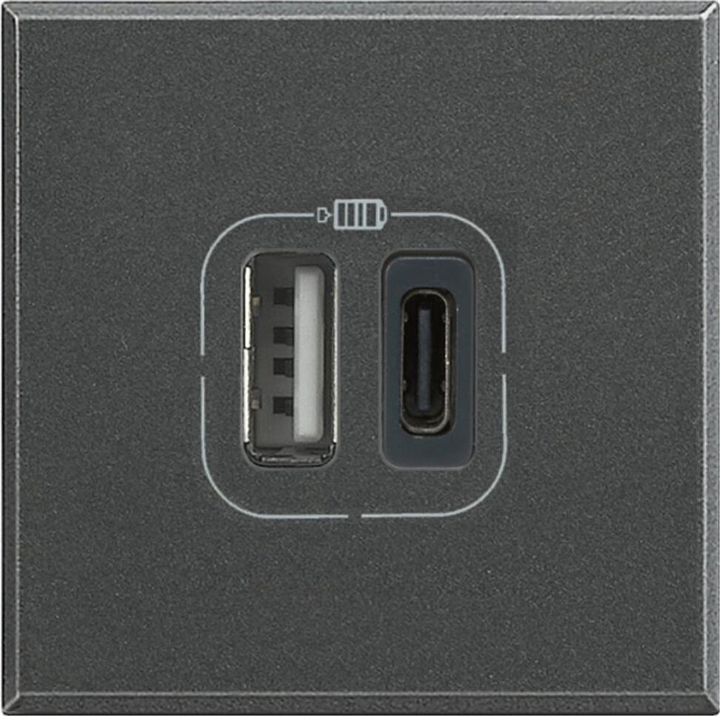 Legrand HS4287C2 Steckdose 2x USB Anthrazit (HS4287C2)