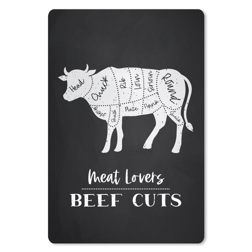 MuchoWow Mauspad Mousepad Küche - Kuh - Fleischer - Fleisch 40x60 cm - Mousepads - Maus Mat - Pad - Mausunterlage - Schreibtisch Accesoire