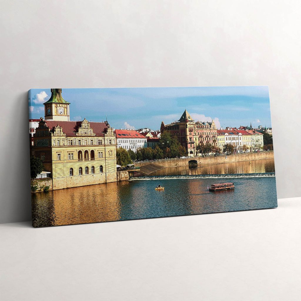 Bedrich-Smetana-Museum in Prag – Leinwandbild Wandbild – 140x70 cm – Leinwandbilder – Wandbilder – Schlafzimmer – Flur