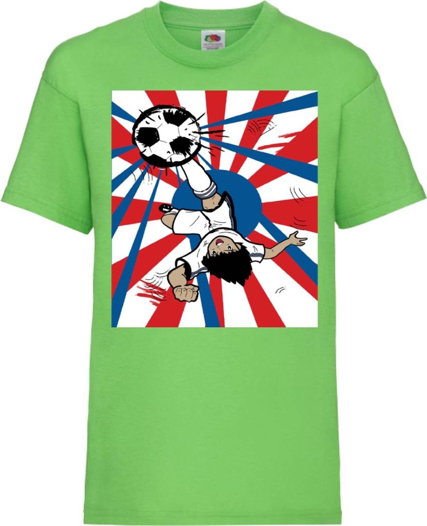Kinder T-Shirt Captain Tsubasa 03 Oozora, 5-6 Jahr - 116 / Lime