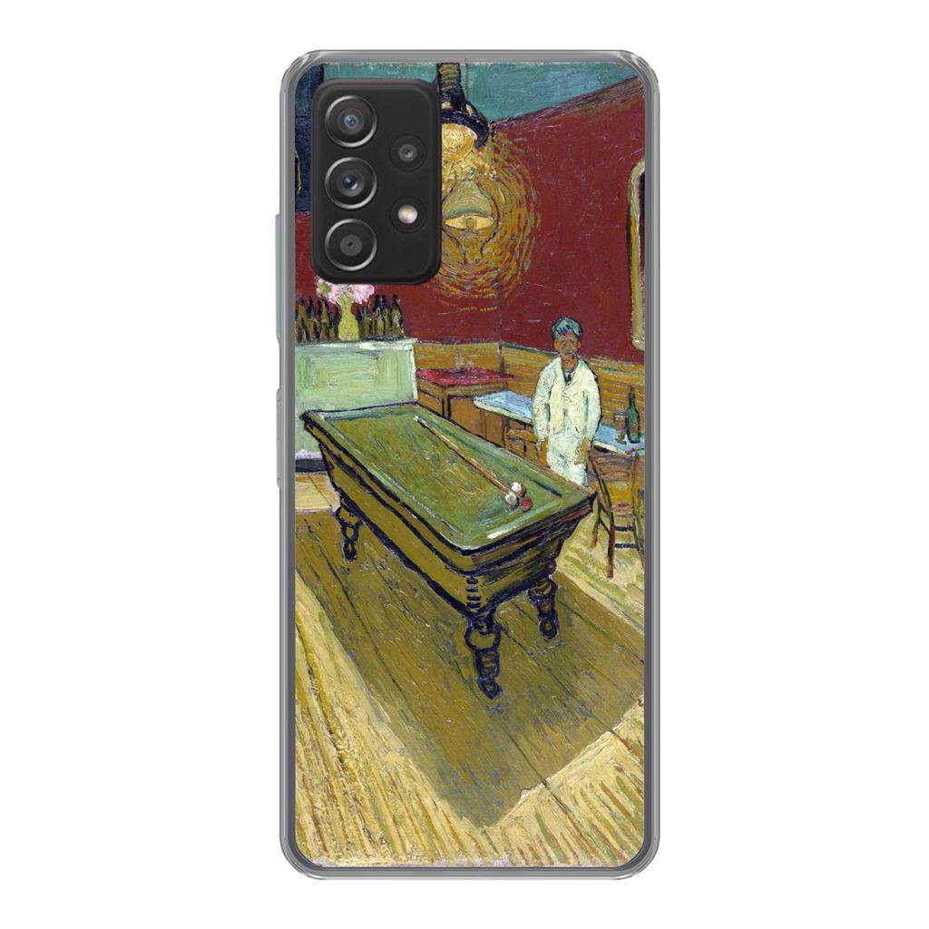 MuchoWow Handyhülle Schutzhülle Hülle für Samsung Galaxy A33 5G Das Nachtcafé - Vincent van Gogh Silikon Softcase Handy Hülle - Kartenhalter
