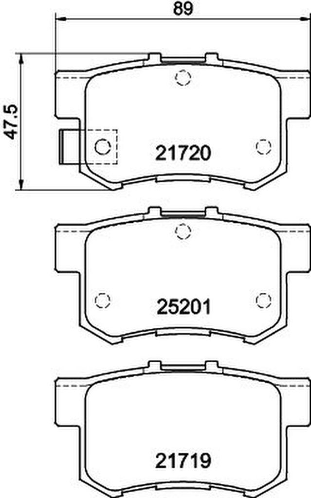 HELLA Bremsbeläge Satz Hinten Bremsklötze für SUZUKI SWIFT Produktbild 